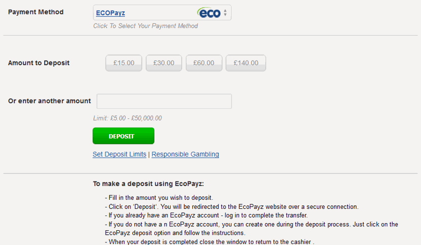 ecopayz example of how to deposit to a betting site