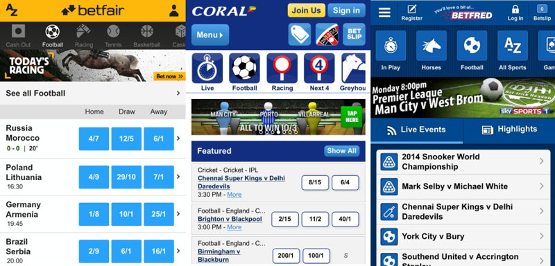 betting apps early versions