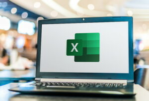 computer with excel