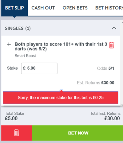 limitted bet example