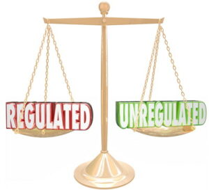 balance scale regulated unregulated