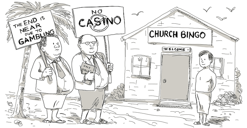 church bingo charity parody is it wrong