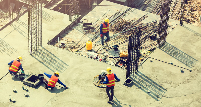 construction workers at a site