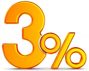 3 percent