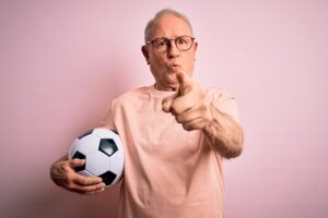 elderly man football