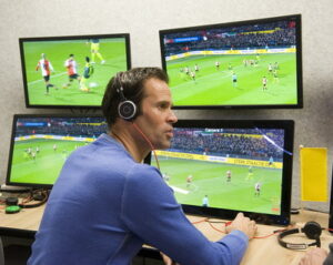 video assistant referee in action