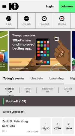 10bet app updated