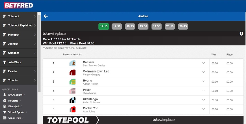 betfred totepool