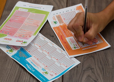 filling out various irish lottery tickets