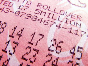 /lottery ticket close up