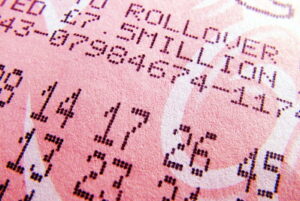 lottery ticket close up