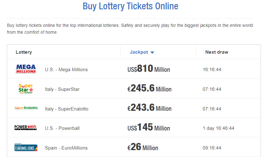 real online lottery examples