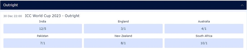 cricket outright betting