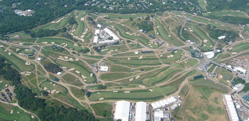 golf course viewed from the air