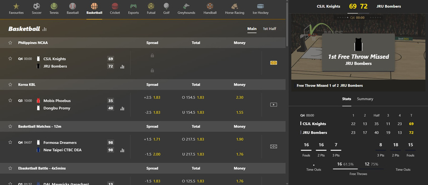 Bet365 in play Betting