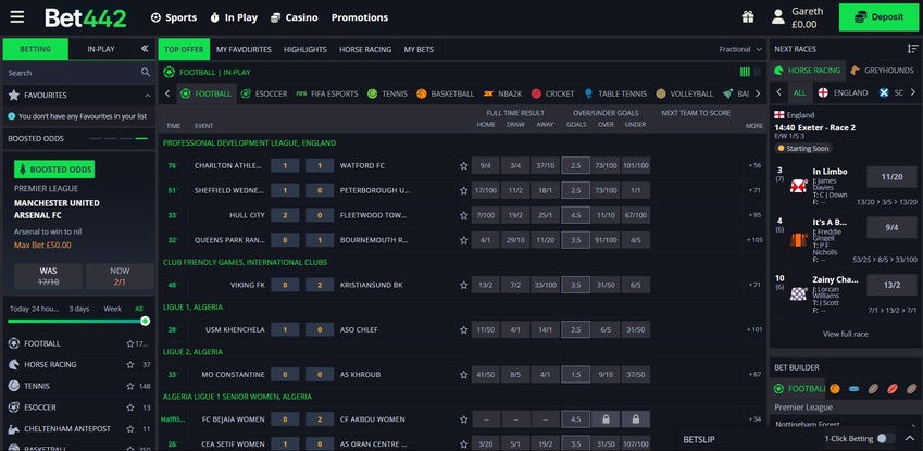 Bet442 Interface