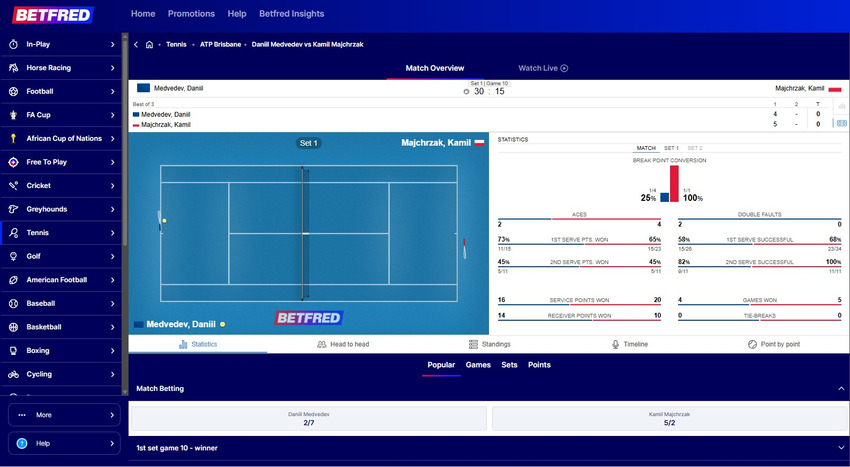 Betfred Live Betting
