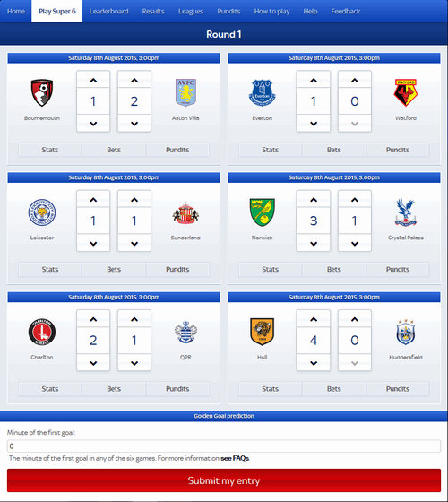 Skybet Super 6