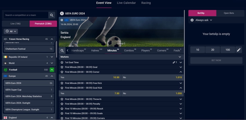JeffBet Website and Interface