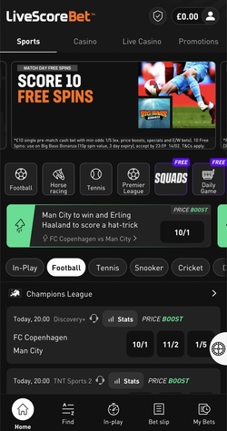 LiveScore Bet Mobile App