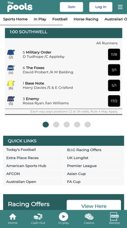 The Pools Mobile Betting
