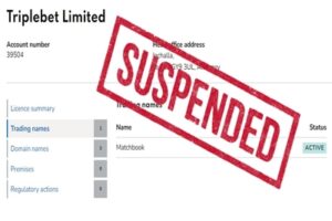 triplebet License Suspended